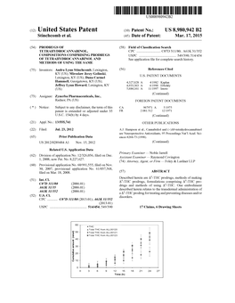 (12) United States Patent (10) Patent No.: US 8,980,942 B2 Stinchcomb Et Al