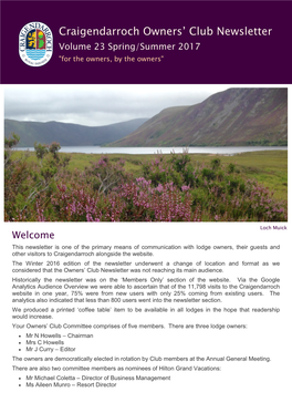 Craigendarroch Owners' Club Newsletter