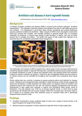 Armillaria Root Disease in Karri Regrowth Forests399.82