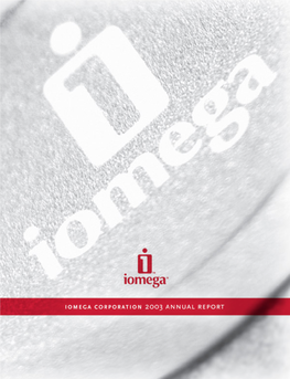 Iomega Corporation 2003 Annual Report