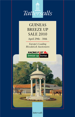 Tattersalls Guineas Breeze up Sale 2010
