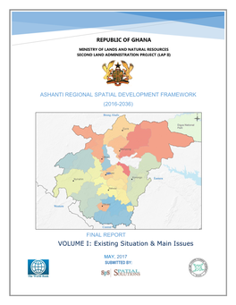 Volume I Existing Situation and Main Issues 2016-2036