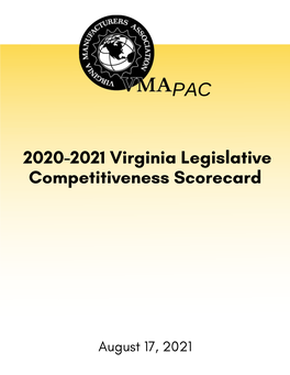 2020-2021 Virginia Legislative Competitiveness Scorecard