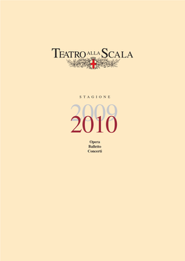 2009 Opera Balletto Concerti CONSIGLIO DI AMMINISTRAZIONE