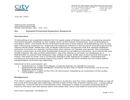 City of North Vancouver's Response to Seaspan's Proposed Expansion