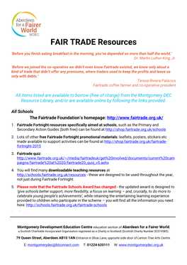 FAIR TRADE Resources