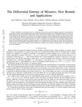 The Differential Entropy of Mixtures: New Bounds and Applications