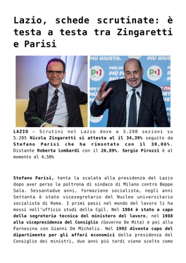 Stefano Parisi È Il Candidato Del Centrodestra