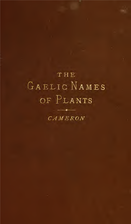 Gaelic Names of Plants