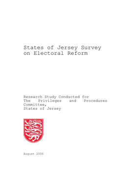 States of Jersey Survey on Electoral Reform