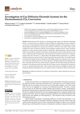 Investigation of Gas Diffusion Electrode Systems for the Electrochemical CO2 Conversion