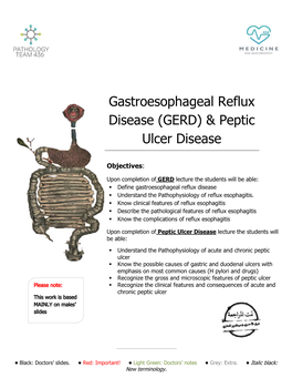 (GERD) & Peptic Ulcer Disease