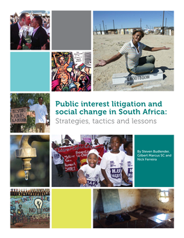 Public Interest Litigation and Social Change in South Africa: Strategies, Tactics and Lessons