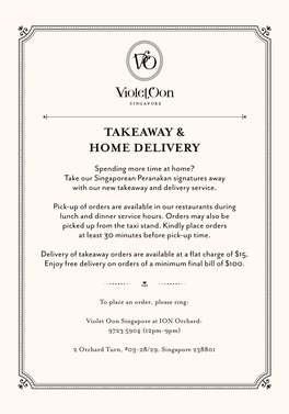 Takeaway & Home Delivery