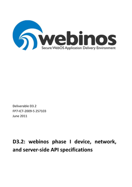 API Specifications FP7-ICT-2009-5 257103