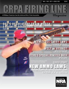 CRPA Firing Line: November/December 2017 Issue