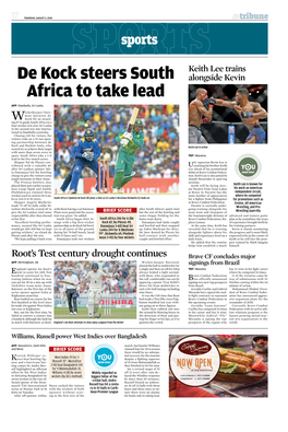 De Kock Steers South Africa to Take Lead