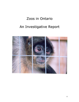 Zoos in Ontario: an Investigative Report (1995)