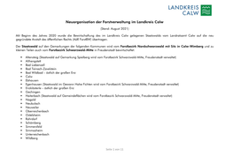 Neuorganisation Der Forstverwaltung Im Landkreis Calw