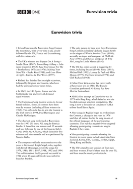 Eurovision Trivia