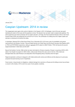 Caspian Upstream: 2014 in Review