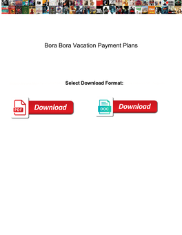 Bora Bora Vacation Payment Plans