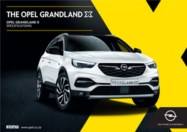 The Opel Grandland Opel Grandland X Specifications