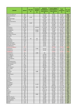 Produzione E Gestione Rifiuti 2020 Dati 2019 PERCENTUALE