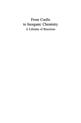 From Coello to Inorganic Chemistry L\ Lifetime of Reactions PROFILES in INORGANIC CHEMISTRY