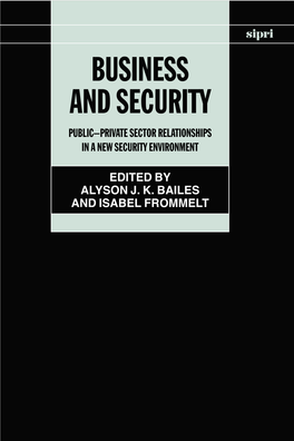 Public-Private Sector Relationships in a New Security Environment