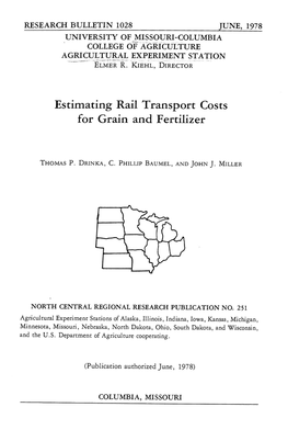 Estimating Rail Transport Costs for Grain and Fertilizer