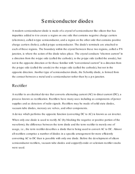 Semiconductor Diodes