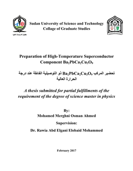 Preparation of High-Temperature Superconductor Component
