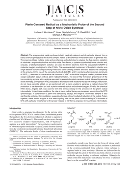 Pterin-Centered Radical As a Mechanistic Probe of the Second Step of Nitric Oxide Synthase Joshua J