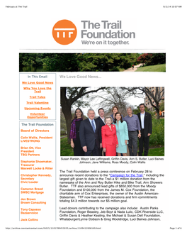 February 2012 Newsletter