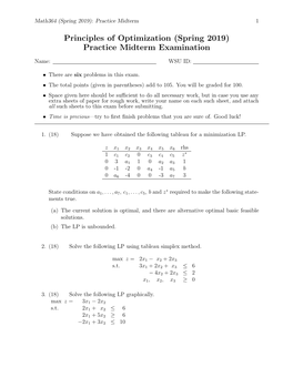 Practice Midterm Examination