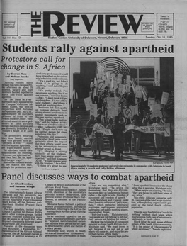 Students Rally Against Apartheid Protestors Call for Change in S