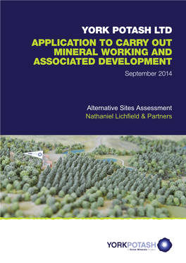 APPLICATION to CARRY out MINERAL WORKING and ASSOCIATED DEVELOPMENT September 2014
