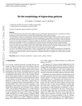 On the Morphology of Sigma-Drop Galaxies