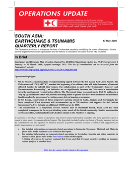 South Asia: Earthquake & Tsunamis