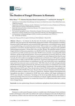 The Burden of Fungal Diseases in Romania