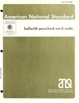 Hollerith Punched Card Code
