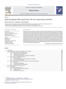 High Throughput DNA Sequencing: the New Sequencing Revolution