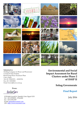 Environmental and Social Impact Assesment for Rural Clusters Under Phase 2 of ISSIP II Sohag Governorate Final Report