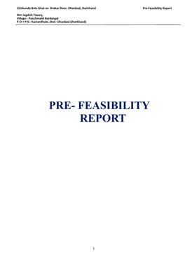 Pre- Feasibility Report