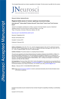 Regional Delta Waves in Human Rapid-Eye Movement Sleep