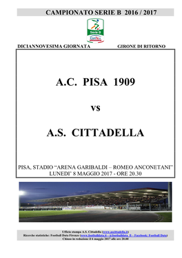 40° Giornata Serie B