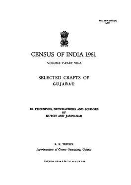 Selected Crafts of Gujarat, Part VII-A, Vol-V