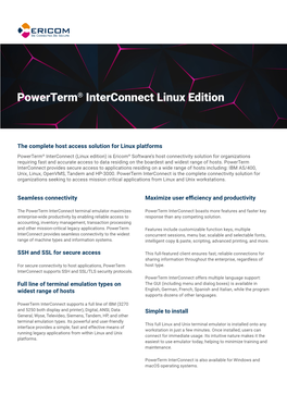 Powerterm® Interconnect Linux Edition