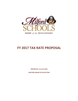 Fy 2017 Tax Rate Proposal
